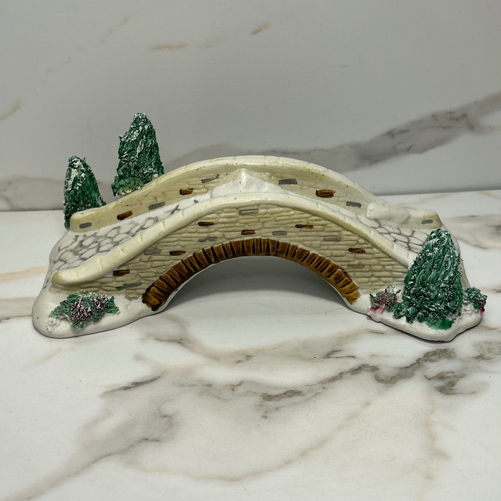 Vintage Lemax 1994 Christmas Village Snowy Arch Cobblestone Bridge Accessory
